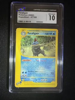 Pokemon CGC 10 Feraligatr 47/165 Expedition Non-Holo 2002 E Reader - Image 1