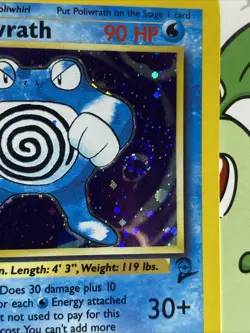 Pokemon Poliwrath 15/130 Base Set 2 Holo Rare Swirl LP - Image 3