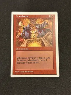 Manabarbs Red Rare Fifth Edition MTG LP 5th Edition - Image 2