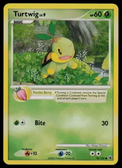 Turtwig 78/100 Majestic Dawn Uncommon Pokemon TCG NM - Image 1