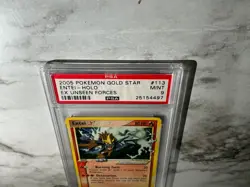 POKEMON ENTEI-HOLO GOLD STAR # 113 EX UNSEEN FORCES PSA 9 - Image 4