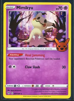 Mimikyu Holo 081/189 Pokemon 2020 Trick Or Trade - NM - Image 1
