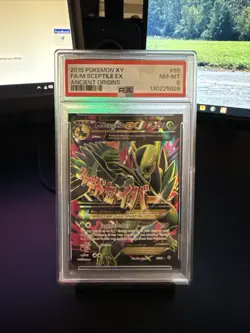Pokemon TCG M Sceptile EX Holo Full Art #85/98 Ancient Origins PSA 8 - Image 1