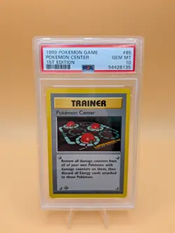 Pokemon Center 085/102 Base Set 1st Edition (Shadowless) PSA 10 - Image 1