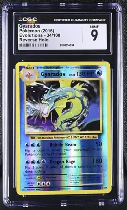 Gyarados *CGC 9* Reverse Holo *Evolutions* #34 *2016* Pokemon - Image 1
