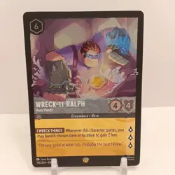 Disney Lorcana Wreck-It Ralph Ham Hands (Cold Foil) 190/204 NM Azurite Sea - Image 1