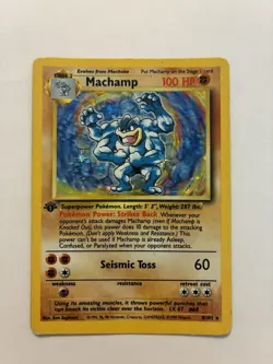 Pokemon TCG Machamp Holo 1st Edition Rare Card Mp Vintage - Image 2