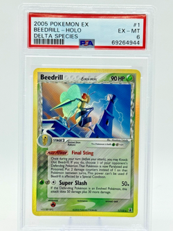 2005 EX Delta Species Beedrill Holo 1/113 PSA 6 Excellent-Mint Pokemon Card - Image 1