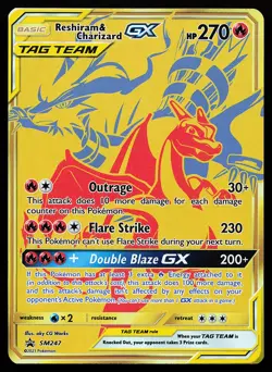 Reshiram & Charizard GX SM247 Holo Sun & Moon Promo Pokemon Card - Image 1