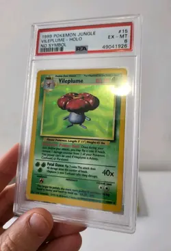Vileplume 15/64 - Jungle Set *PSA 6 - EX-MT* No Symbol Error Holo Pokemon Card - Image 3