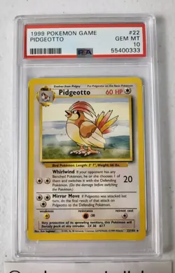 Pidgeotto 22/102 - Base Set *PSA 10 - GEM MINT* Rare Pokemon Card - Image 3
