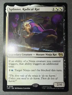 MTG Splinter Radical Rat Normal R Teenage Mutant Ninja Turtles TMT 169 NM Magic - Image 1
