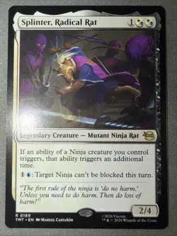 MTG Splinter Radical Rat Normal R Teenage Mutant Ninja Turtles TMT 169 NM Magic - Image 2