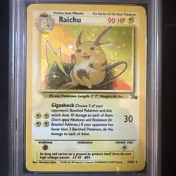 1999 Pokemon Fossil Raichu-Holo PSA 7 - Image 4