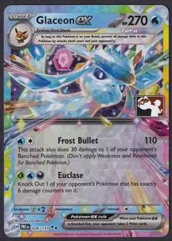 Pokemon Glaceon ex 026/131 Holo Prize Pack Series 7 - Image 1