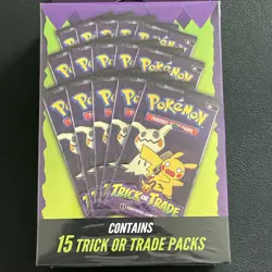 Pokemon TCG Trick or Trade Box Pikachu Mimikyu 15 Booster Packs English - Image 5