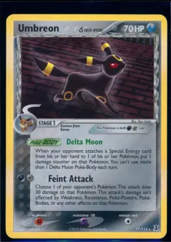 Pokemon EX DELTA SPECIES - #17/113 Umbreon - Holo - ENG - Lightly Played - Image 1
