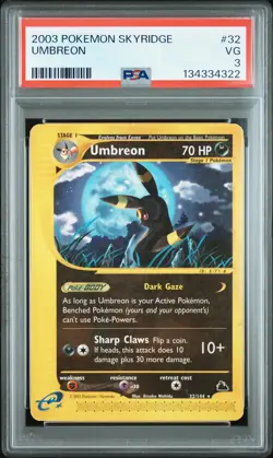 2003 Pokemon Skyridge Umbreon PSA 3 #32 - Image 1