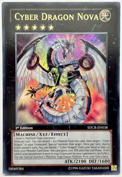 SDCR-EN038 Cyber Dragon Nova - Ultra Rare 1st Edition Moderatly Played YuGiOh - Image 1