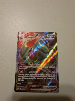 Pokemon TCG Rayquaza VMAX Holo Ultra Rare Card Evolving Skies 111/203 - Image 1