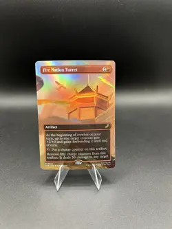Fire Nation Turret (Borderless) FOIL Avatar: The Last Airbender MTG Near Mint - Image 1