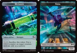 1x Mutagen (9) // Ninja (5) Token - Foil MTG Teenage Mutant Ninja Turtles NM Mag - Image 1