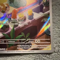 Pokemon Bulbasaur SV07: Stellar Crown Illustration Rare Holo 143/142 Leech Seed… - Image 5