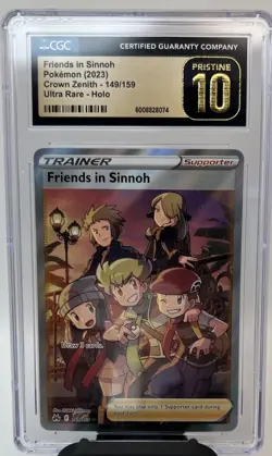 Pokemon Friends in Sinnoh 149/159 Crown Zenith Ultra Rare Holo CGC PRISTINE 10 - Image 1