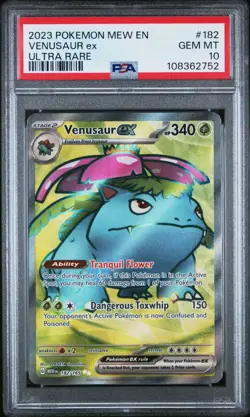 Venusaur ex 182/165 Pokemon 151 Ultra Rare PSA 10 Pokemon Card - Image 1
