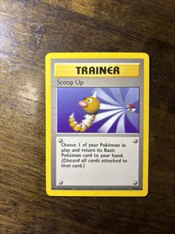 Pokemon TCG Base Set Scoop Up Trainer Rare Card 78/102 Unlimited NM - Image 1