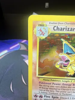 Pokemon TCG Charizard Base Set Holo Unlimited Rare Card 4/102 CLEAN! - Image 3