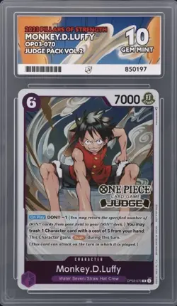 Monkey.D.Luffy (Judge Pack Vol. 2) OP03-070 One Piece Promotion Cards - Ace 10 - Image 1