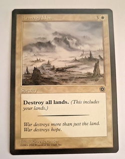 MTG Armageddon - Print ErrorU Discolored - Portal Second Age LP MTG Magic - Image 1
