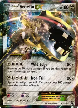Pokemon TCG Steelix EX 67/114 Steam Siege Ultra Rare VLP - Image 1