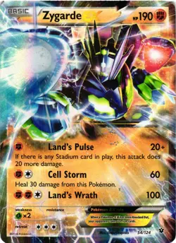 Pokemon TCG Zygarde EX XY Fates Collide 54/124 Holo Ultra Rare DMG - Image 1