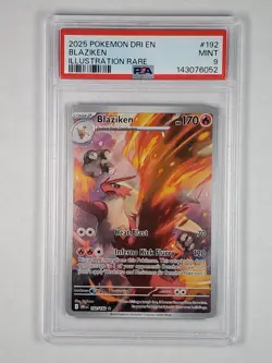 Blaziken 192/182 Illustration Rare SV10: Destined Rivals PSA 9 Mint Pokemon - Image 1