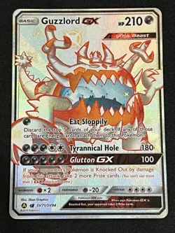 Guzzlord GX SV71/SV94 Pokemon TCG Hidden Fates: Shiny Vault NM Full Art - Image 1