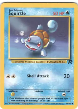 Squirtle 68/82 Common Team Rocket Pokemon MP - Image 1