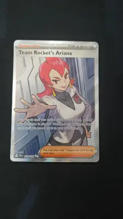 Team Rocket's Ariana 224/182 Ultra Rare Destined Rivals Pokemon NM Pokemon Card - Image 1