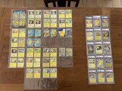 Massive Pikachu Lot, PSA/CGC 7-9, LP-NM Raw cards, some 1st Editions, no dupes - Image 1
