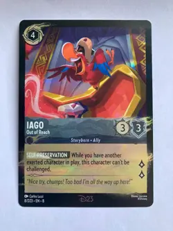 2025 Disney Lorcana D23 Promo IAGO 8/D23 EN-8 Gold Member Exclusive Foil Card - Image 1