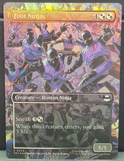 Foot Ninjas C 0209 BORDERLESS FOIL TMNT Teenage Mutant Ninja Turtles NM Card MTG - Image 1