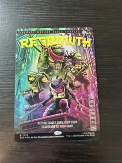 Regrowth FOIL In Hand MTG TMNT Secret Lair - Image 1
