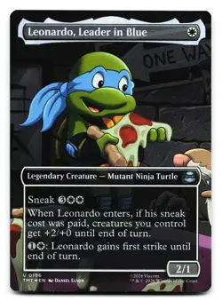 Leonardo, Leader in Blue (Borderless) #196 Teenage Mutant Ninja Turtles Foil - Image 1