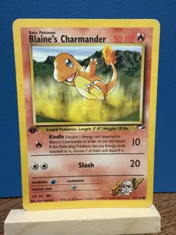 Pokemon TCG Blaine's Charmander 1st Edition Gym Heroes 61/132 Regular Card MP-HP - Image 1