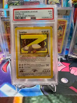 2002 POKEMON LEAGUE PROMO BLACK STAR #49 SNORLAX PSA 5 - Image 1