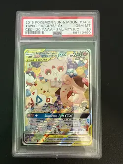 Pokemon Togepi & Cleffa & Igglybuff GX 143A/236 Alternate Art Holo PSA 10 - Image 1