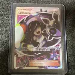 Pokemon Lusamine Full Art Ultra Rare Sm-Ultra Prism Holo 153/156 - Image 1