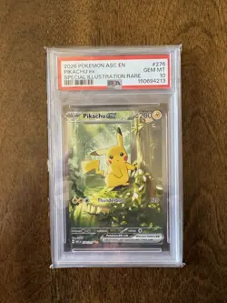 Pokemon Pikachu ex Me: Ascended Heroes 276/217 Special Illustration Rare PSA 10 - Image 1