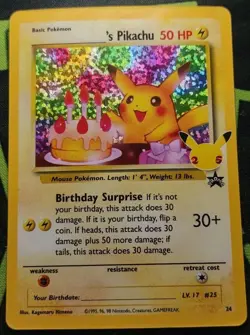 Birthday Pikachu 24/53 - NM - Celebrations - Pokemon TCG - Image 1